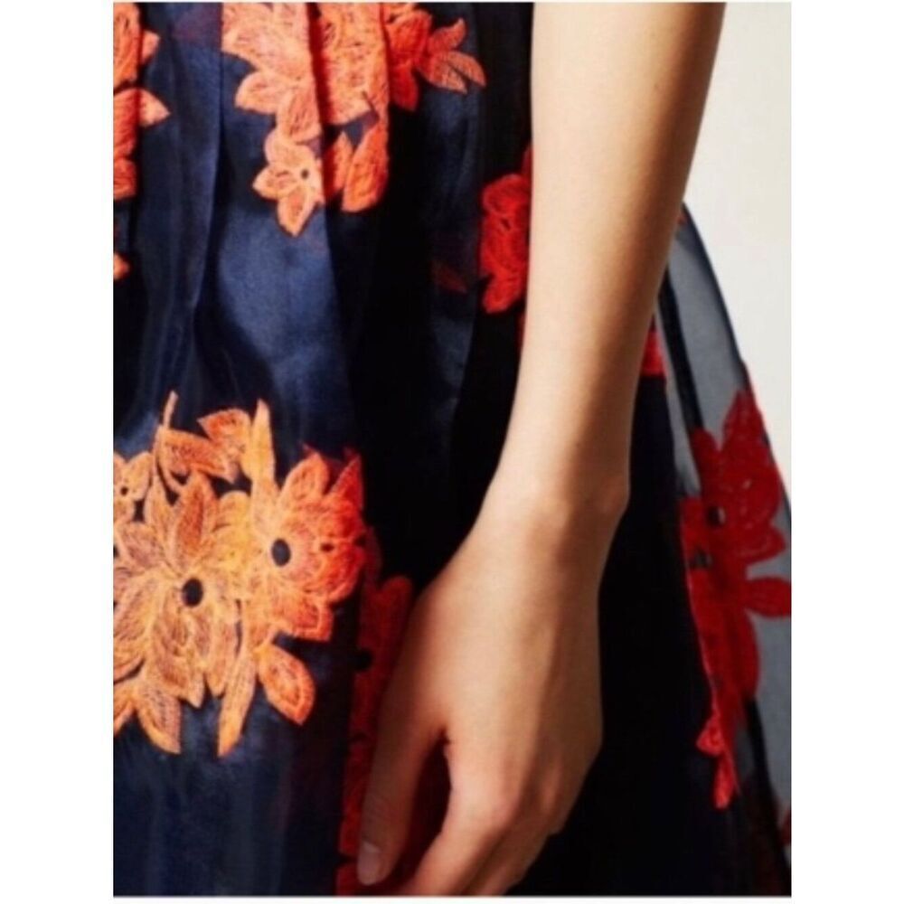 Like New! Anthropologie Maeve Pomme Blossom Skirt Embroidered Floral 4 - Picture 5 of 16